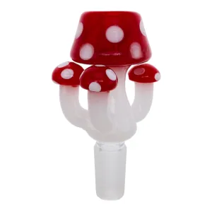 14mm Flower Bowl - Red And White Mushroom Bong Bowl