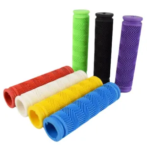 1pair Rubber Bicycle Handlebar Grips MTB Bike Grips BMX Mountain Road Fixie Bike Soft Grips Shockproof Bike Parts accessories