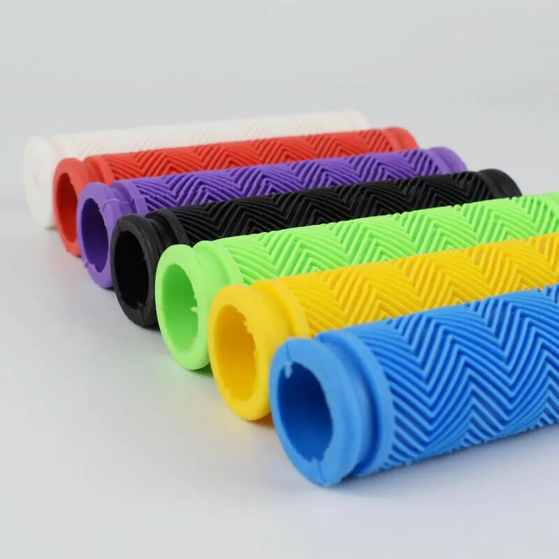 1pair Rubber Bicycle Handlebar Grips MTB Bike Grips BMX Mountain Road Fixie Bike Soft Grips Shockproof Bike Parts accessories
