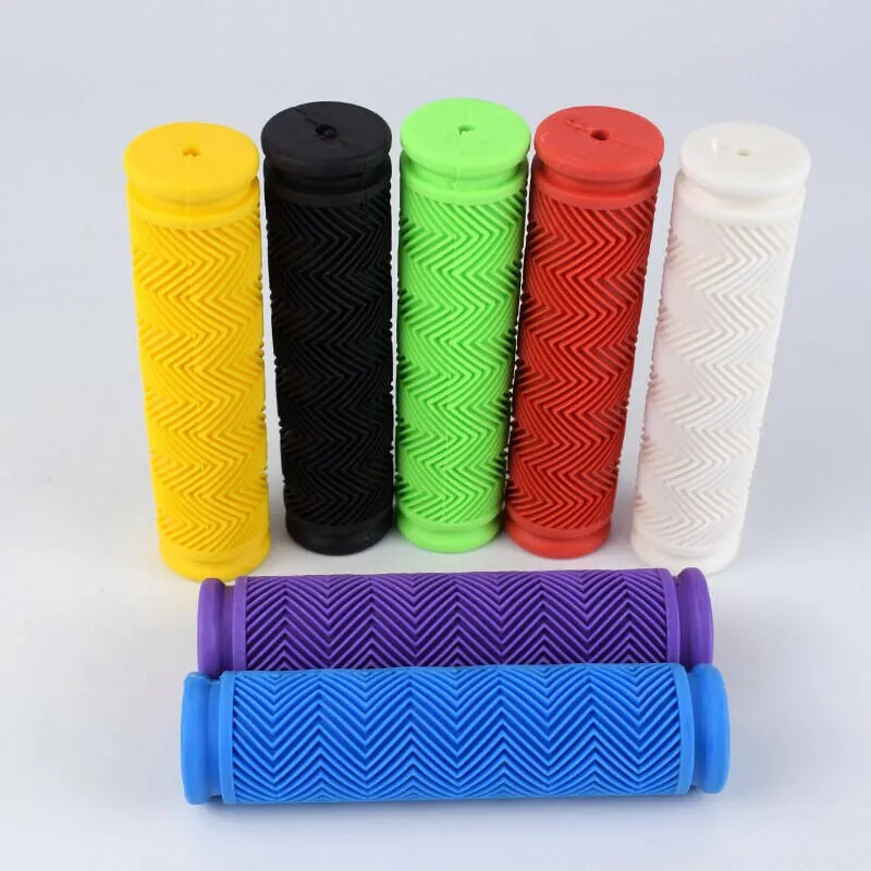 1pair Rubber Bicycle Handlebar Grips MTB Bike Grips BMX Mountain Road Fixie Bike Soft Grips Shockproof Bike Parts accessories
