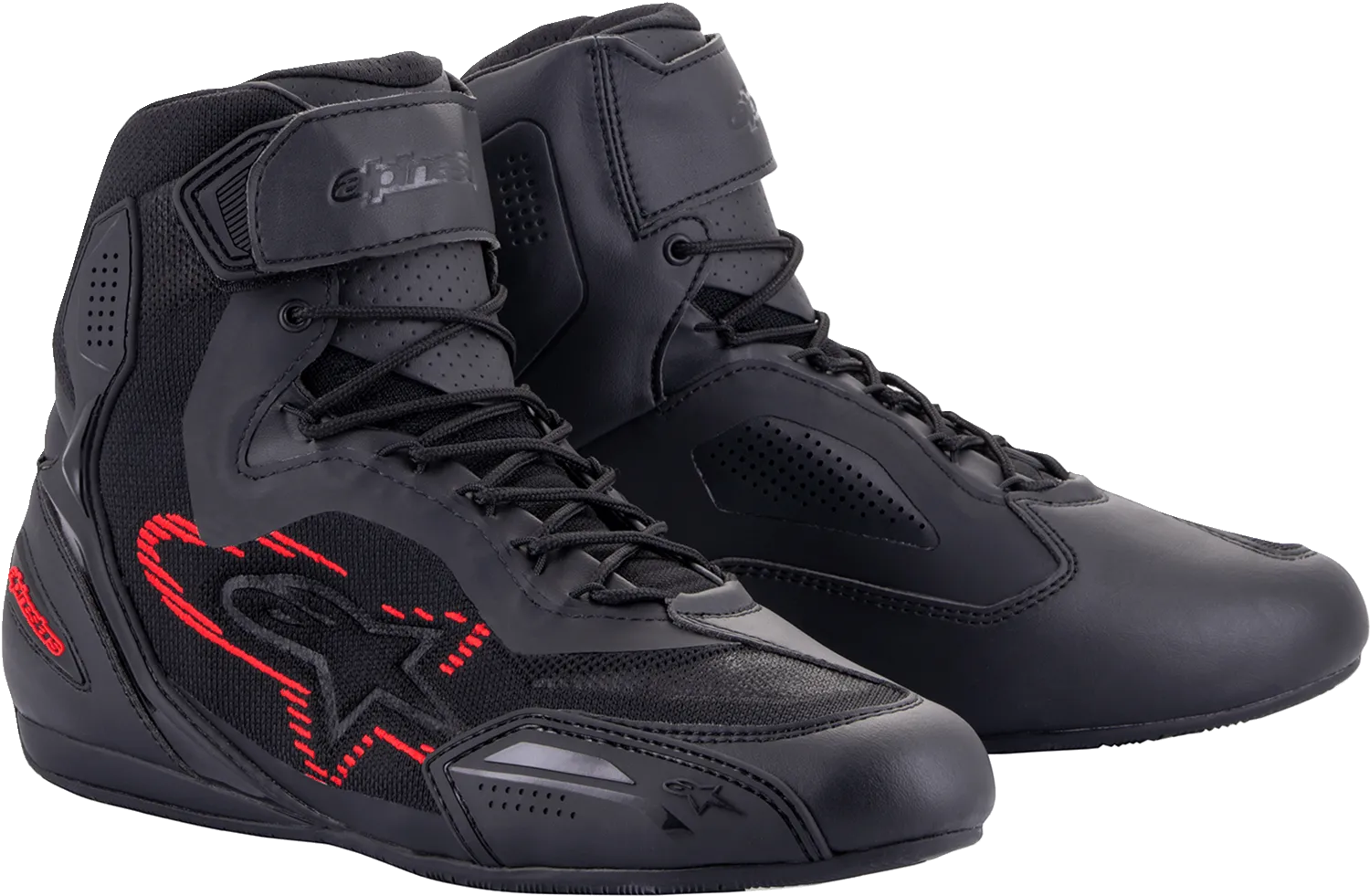 ALPINESTARS Faster-3 Rideknit Riding Shoes - Black/Gray/Red - US 12.5 25103191993-125