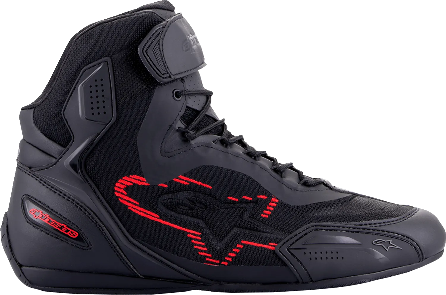 ALPINESTARS Faster-3 Rideknit Riding Shoes - Black/Gray/Red - US 12.5 25103191993-125