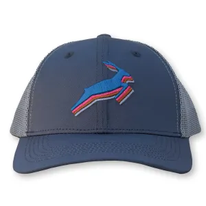Antelope Trucker Hat / Porpoise Polycotton Blend with Cloud Mesh and Retro Tracksuit Antelope