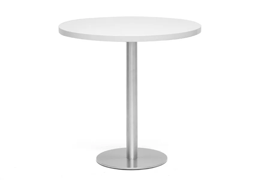 Baxton Studio Monaco Round White Modern Bistro Table