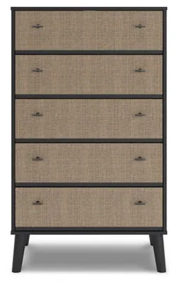 Charlang Full Panel Platform Bed with Dresser, Chest and 2 Nightstands