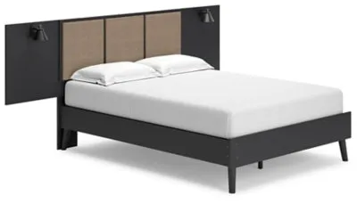 Charlang Full Panel Platform Bed with Dresser, Chest and 2 Nightstands