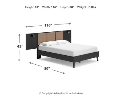 Charlang Full Panel Platform Bed with Dresser, Chest and 2 Nightstands