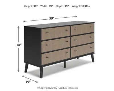 Charlang Full Panel Platform Bed with Dresser, Chest and 2 Nightstands