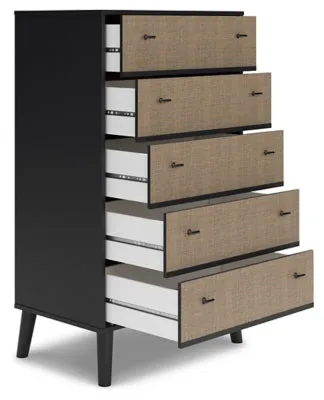 Charlang Full Panel Platform Bed with Dresser, Chest and 2 Nightstands