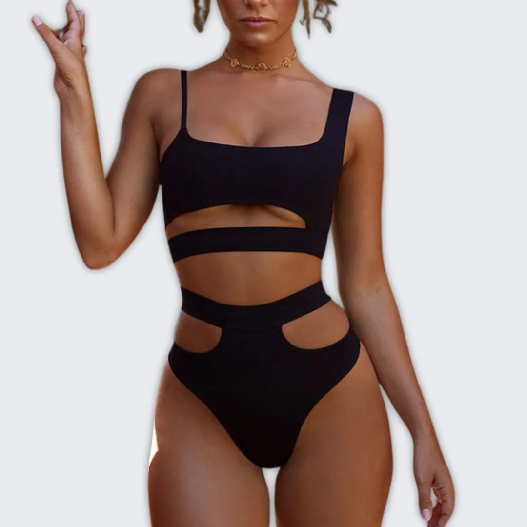 Chic Split Design Bikini Swimsuit for Stylish Summer Fun