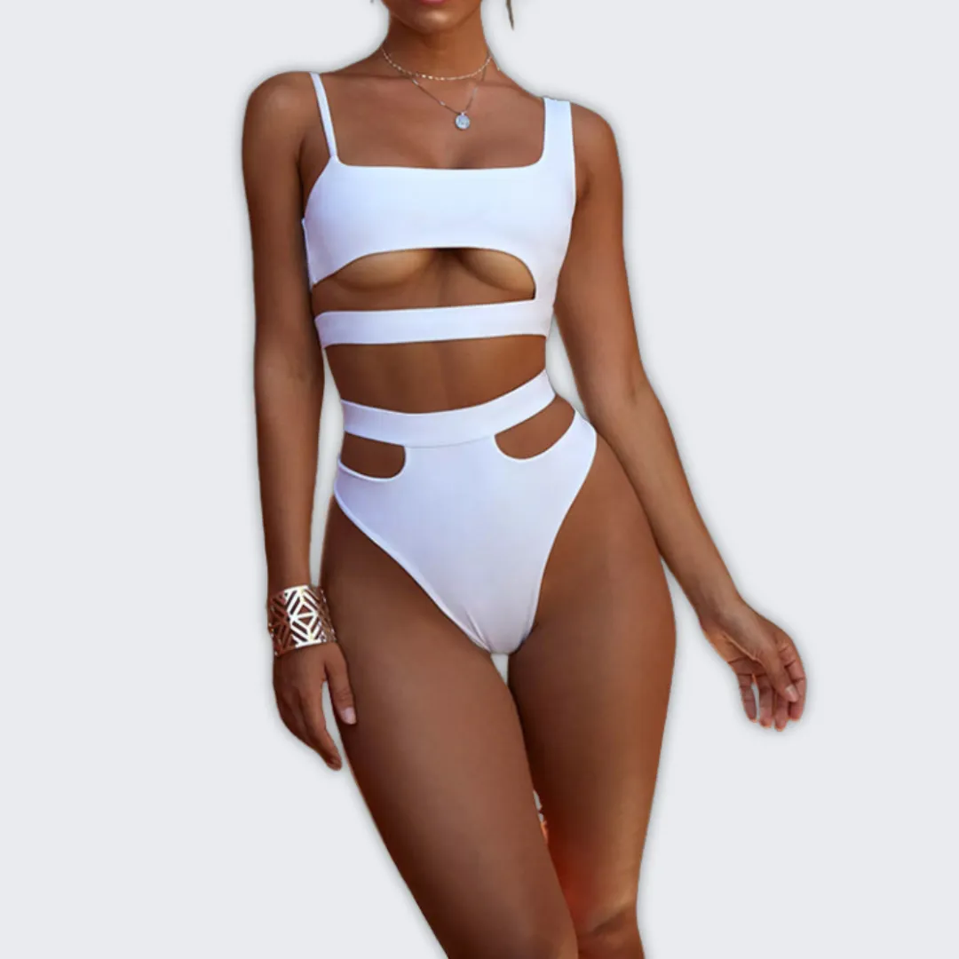 Chic Split Design Bikini Swimsuit for Stylish Summer Fun