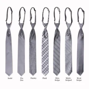 Classic Long Tie - Hematite