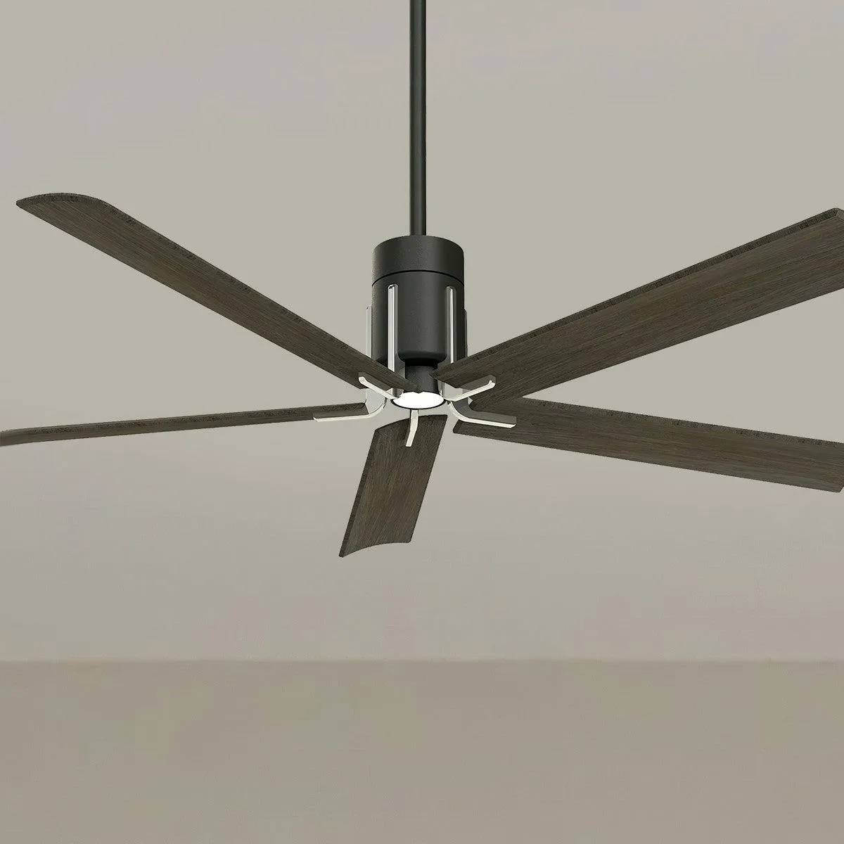 Clean LED 60" 5-Blade Matte Black LED Ceiling Fan with Remote