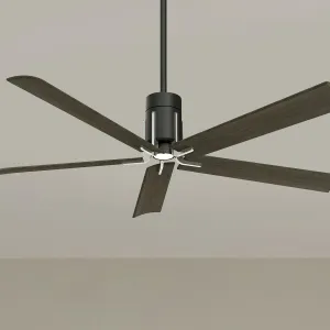 Clean LED 60" 5-Blade Matte Black LED Ceiling Fan with Remote