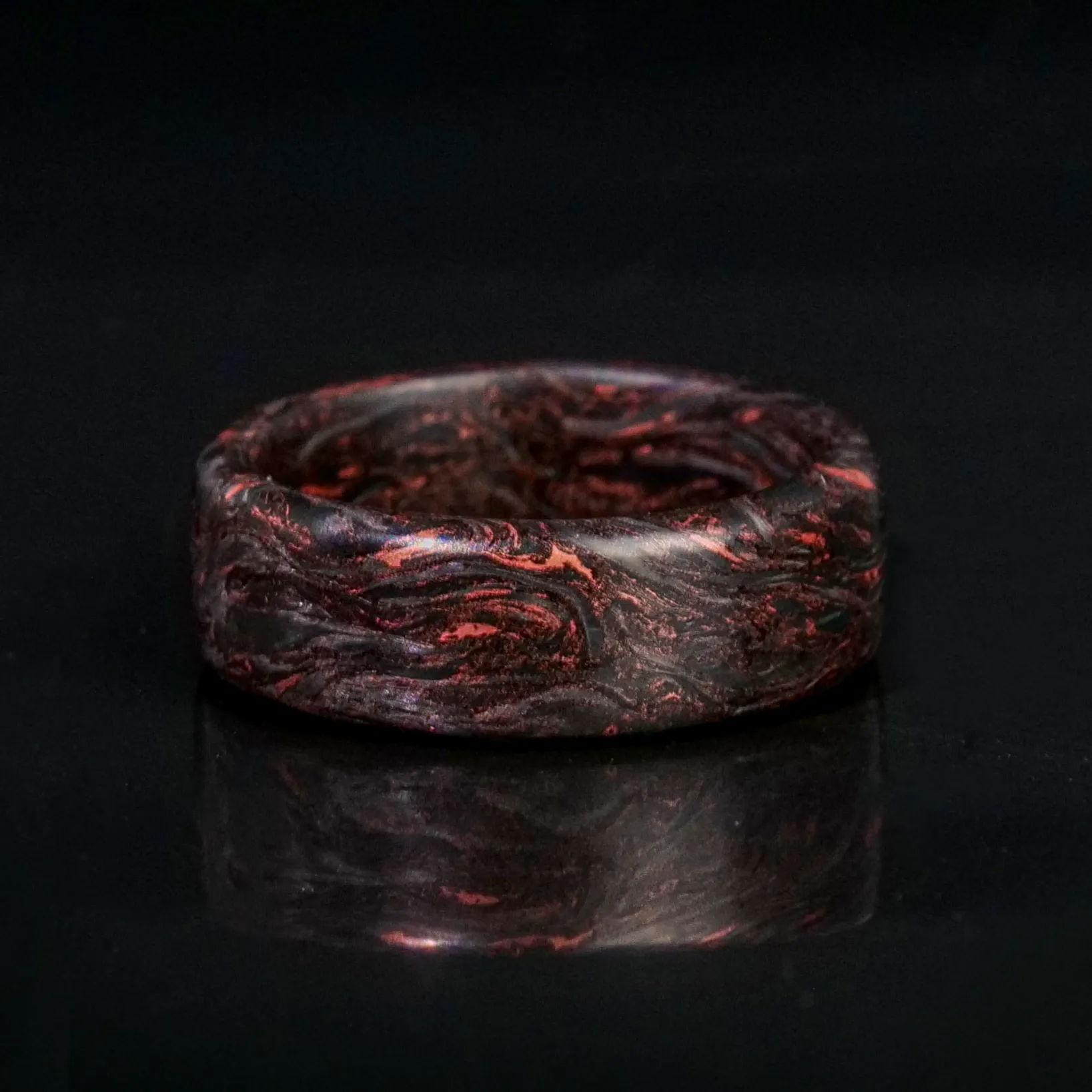 Copper Burl Carbon Fiber Ring