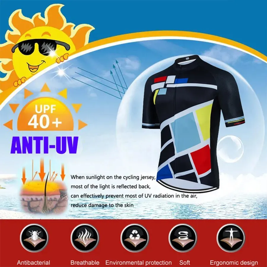 CYKLOPEDIA Team Cycling Jersey Set Man Summer MTB Race Cycling Clothing Short Sleeve Ropa Ciclismo Outdoor Riding Bike Uniform