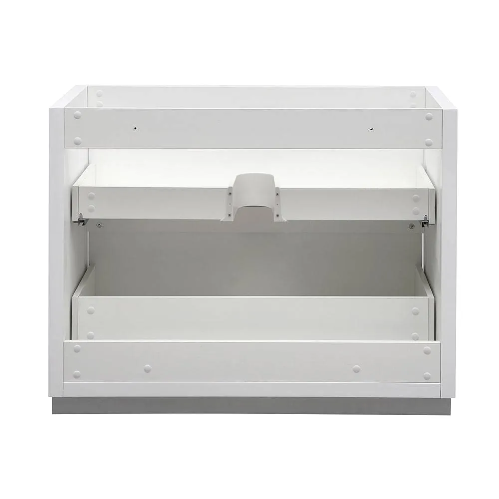 Fresca FCB8442WH Valencia 40" Glossy White Free Standing Modern Bathroom Cabinet