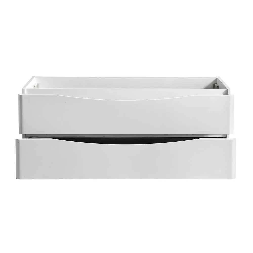 Fresca FCB9048WH Tuscany 48" Glossy White Wall Hung Modern Bathroom Cabinet