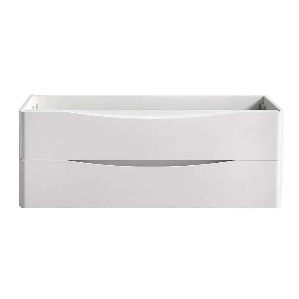 Fresca FCB9048WH Tuscany 48" Glossy White Wall Hung Modern Bathroom Cabinet