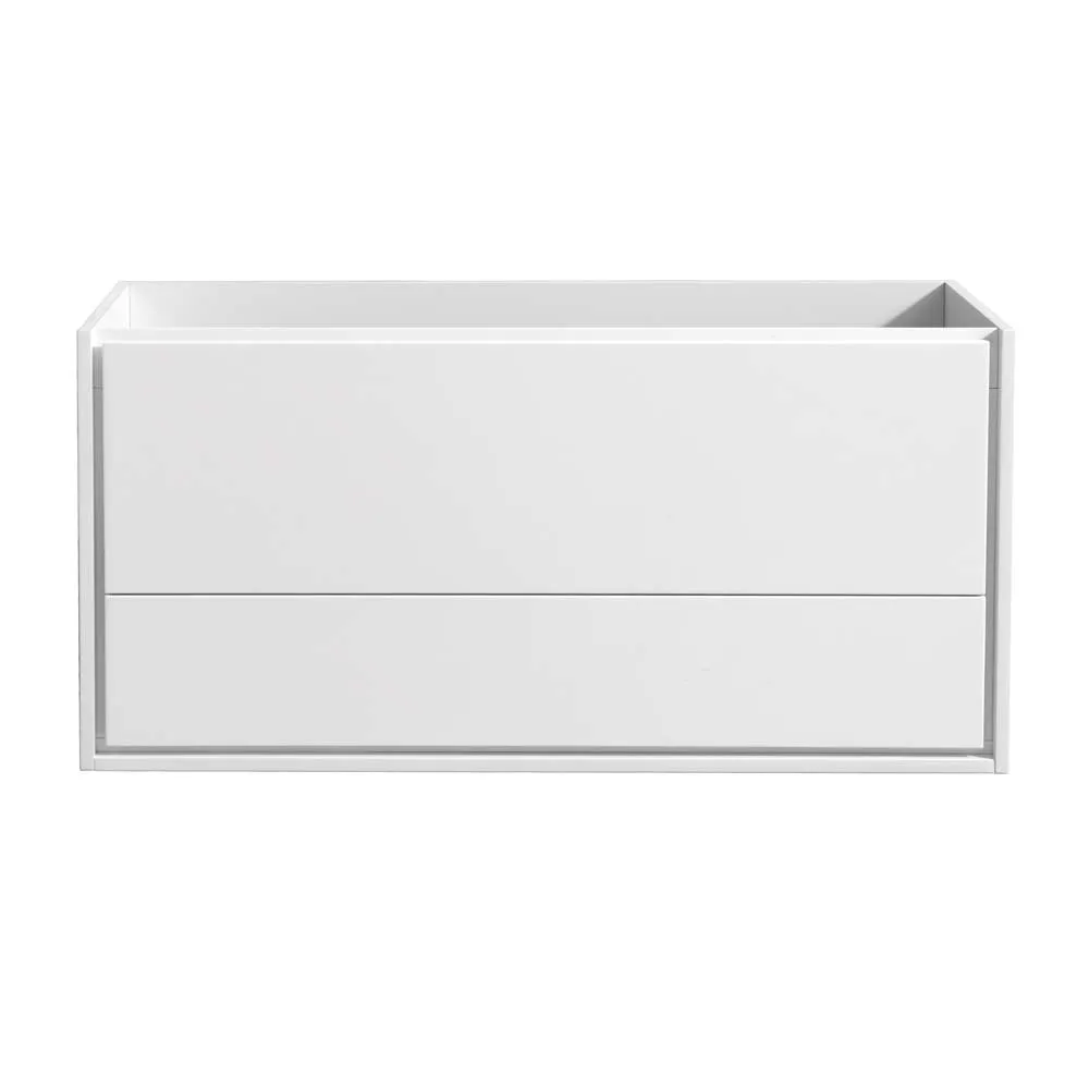 Fresca FCB9248WH Catania 48" Glossy White Wall Hung Modern Bathroom Cabinet