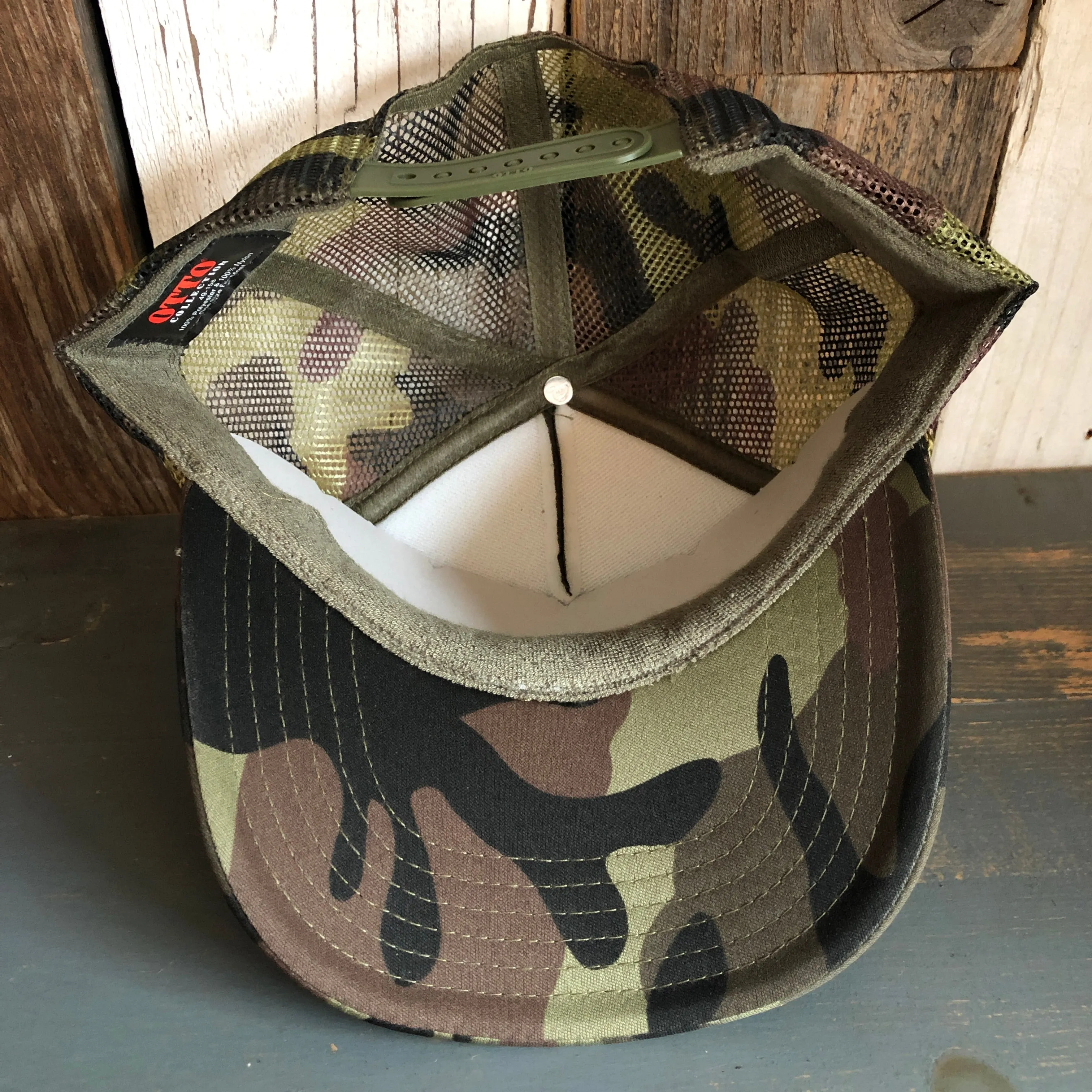 Hermosa Beach SKATEBOARDING WAS NEVER A CRIME Trucker Hat - Full Camouflage
