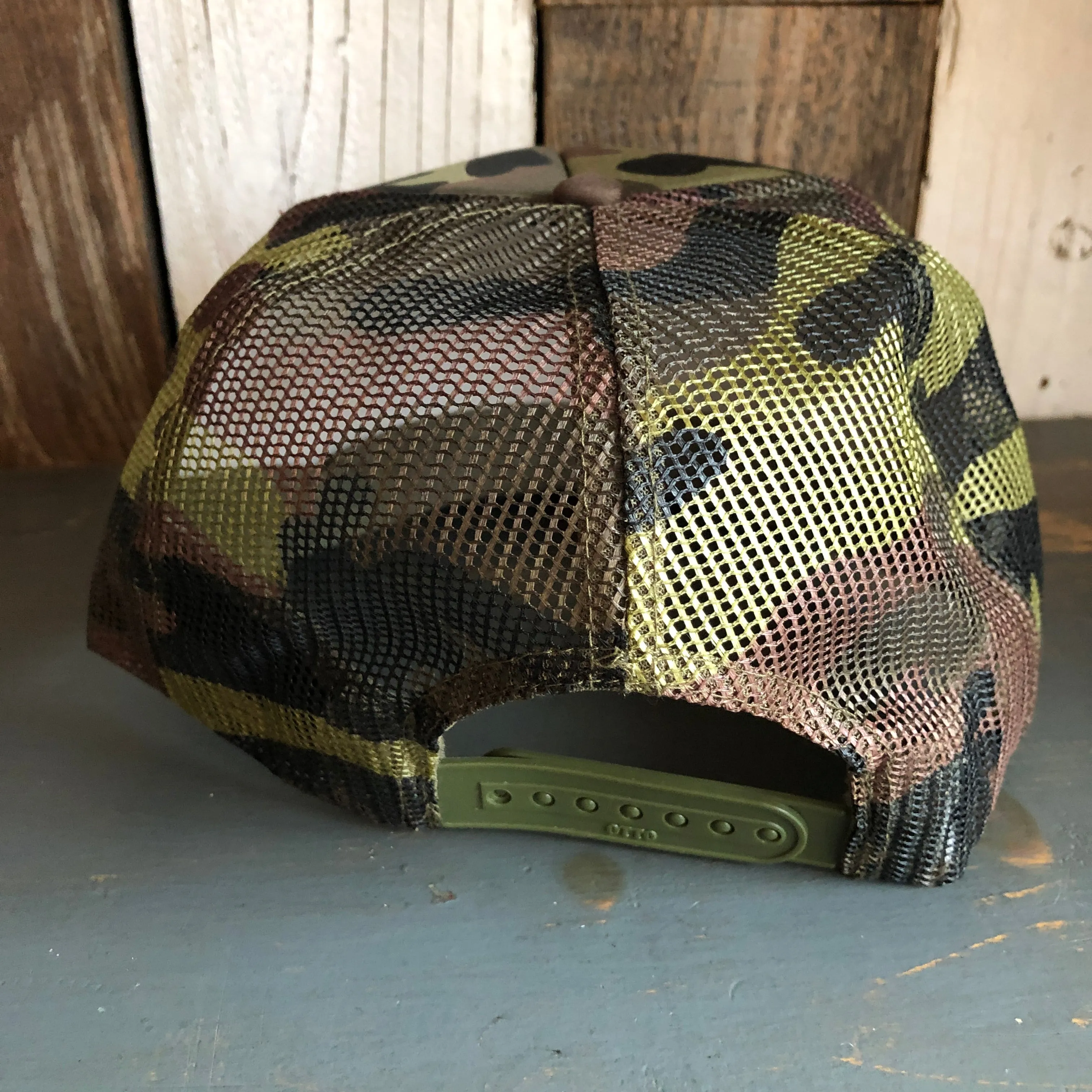 Hermosa Beach SKATEBOARDING WAS NEVER A CRIME Trucker Hat - Full Camouflage