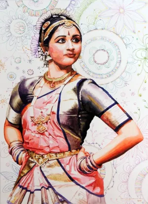 Indian Dancer Pose - Canvas Prints