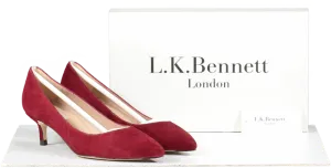 LK Bennett Dark Red Kitten Heel Court Shoes BNIB UK 3 EU 36 👠
