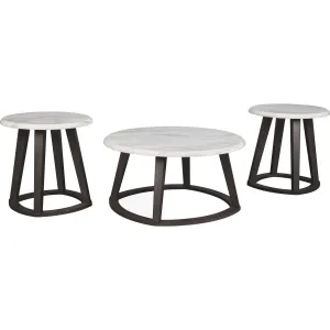 Luvoni 3 Pack Tables - White/Gray
