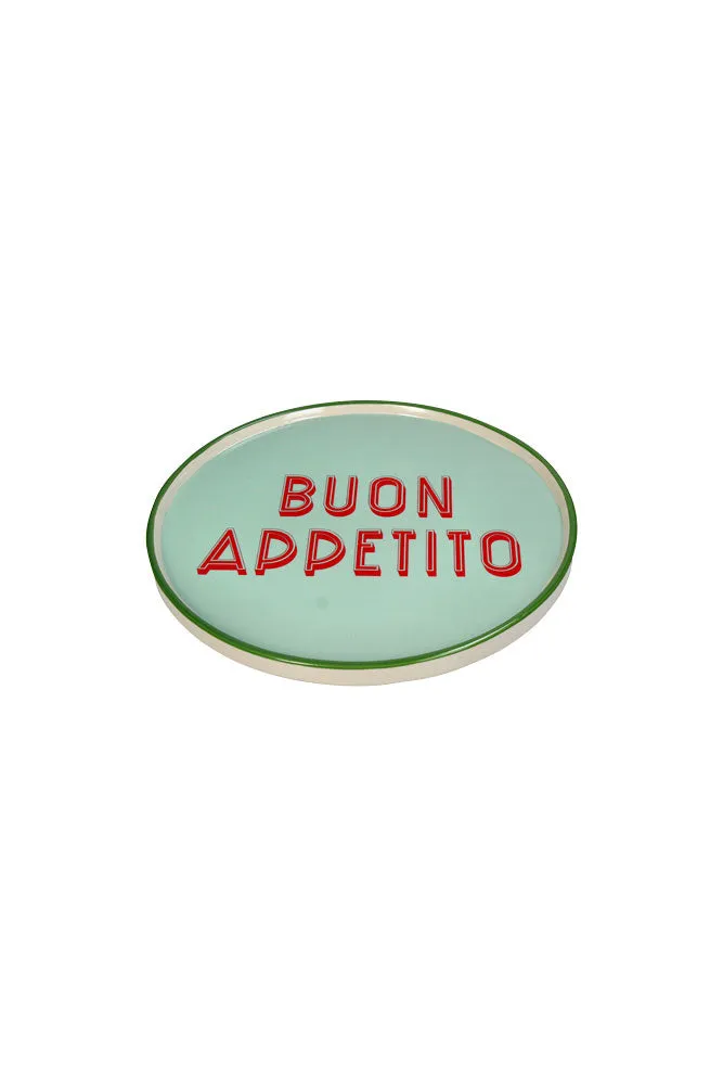 Mint Green Buon Apetito Plate