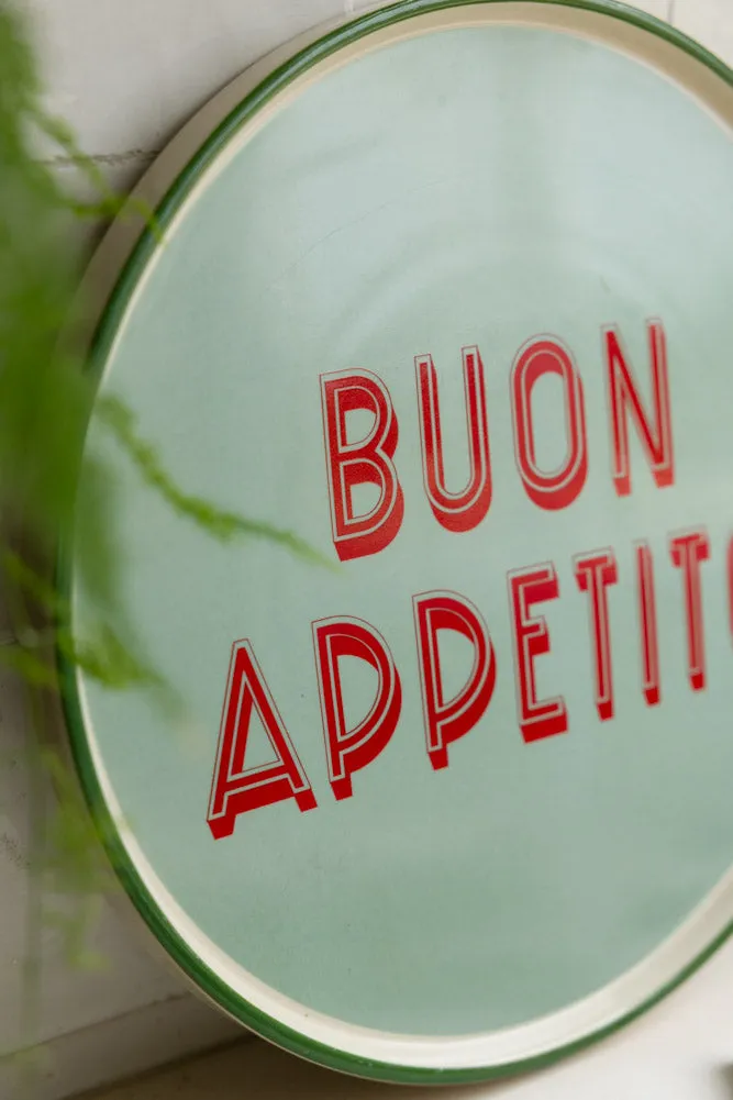 Mint Green Buon Apetito Plate