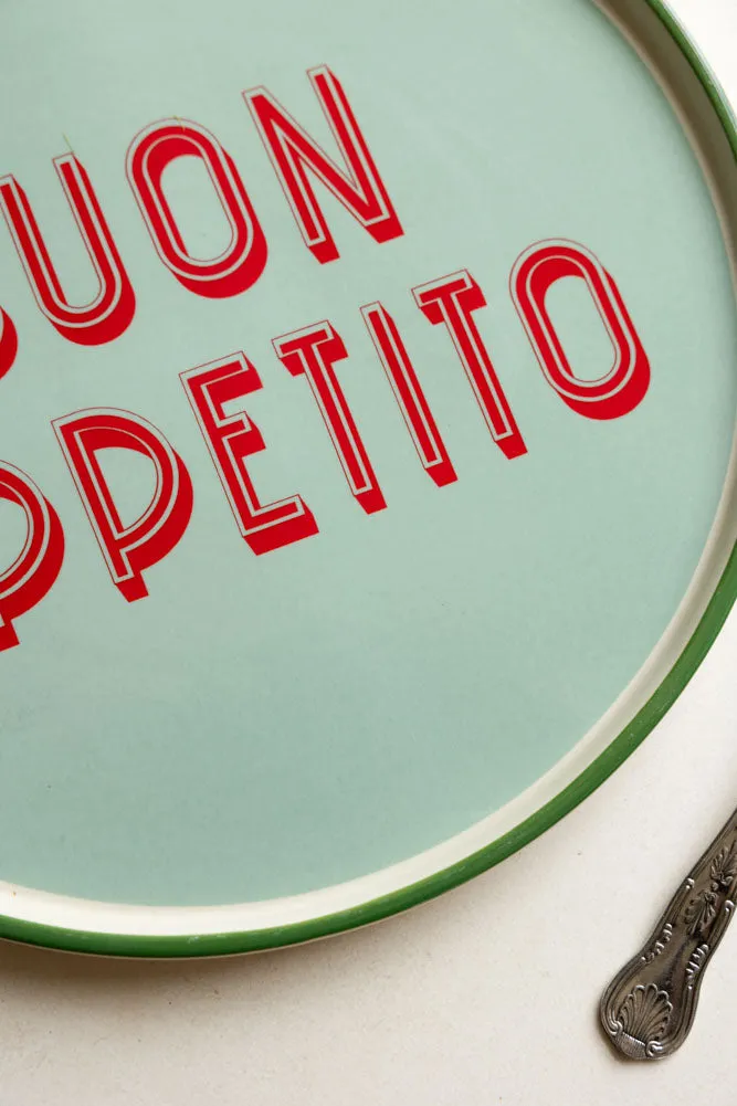 Mint Green Buon Apetito Plate