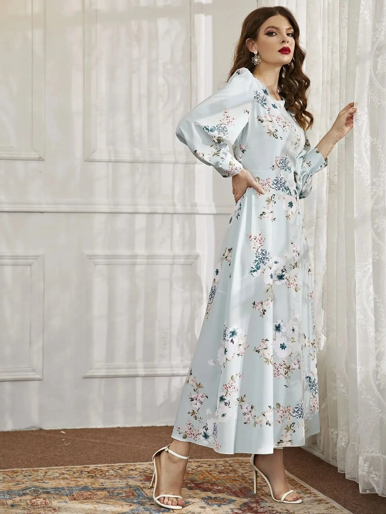 Mint Green Floral Dress