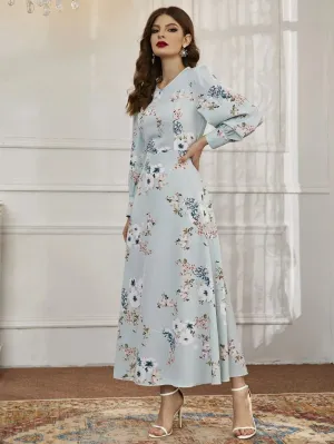 Mint Green Floral Dress