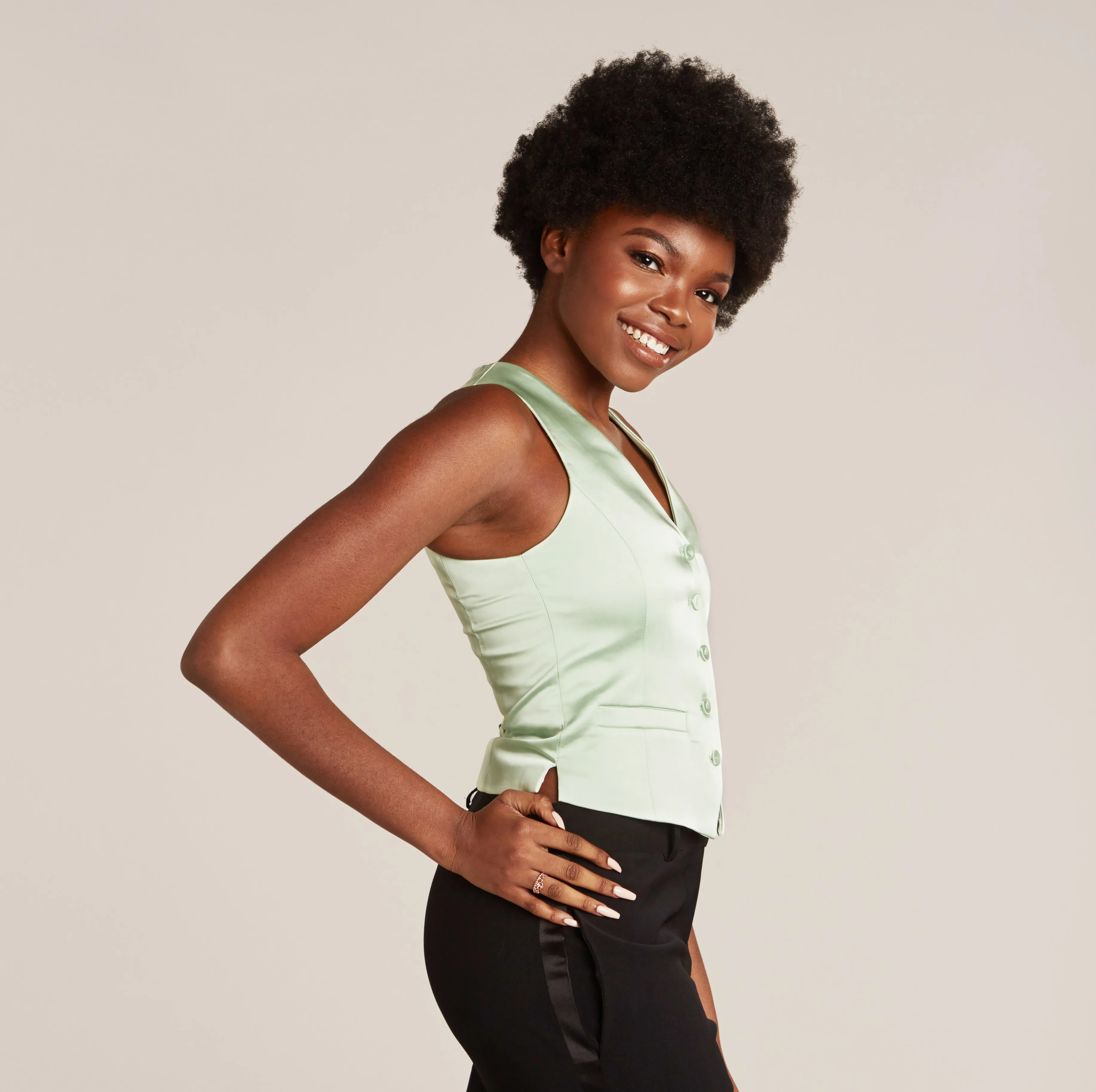 Mint Green Tuxedo Vest