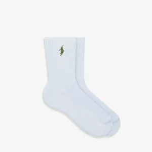 No Comply Socks White | Army Green