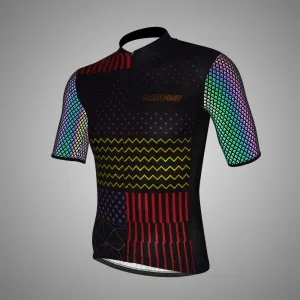 Nsqured Reflective Men's Pro Cycling Jersey