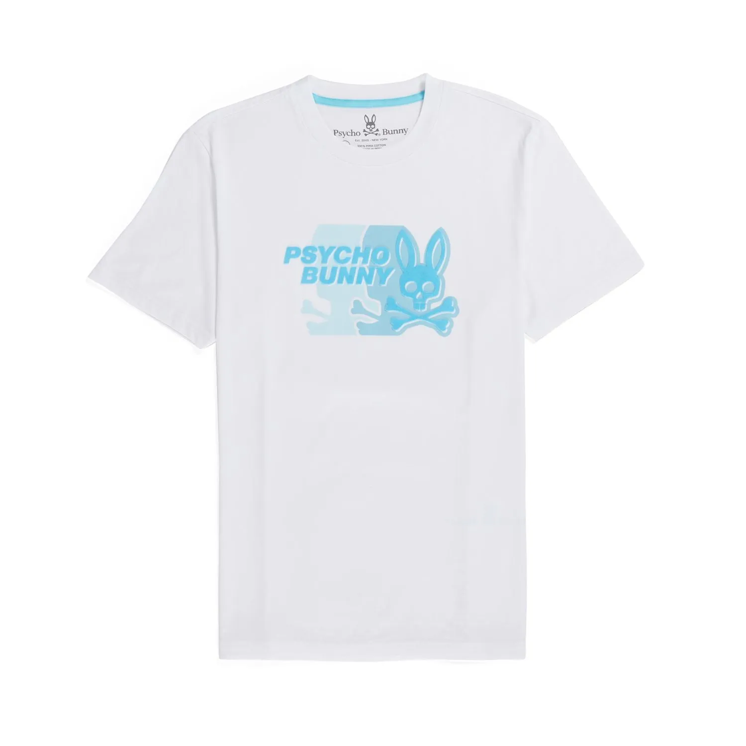 Psycho Bunny Mens Kona Graphic Tee - White