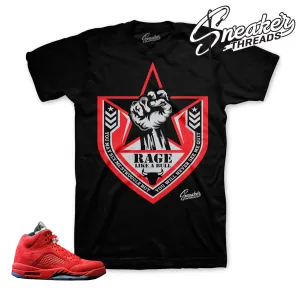 Retro 5 Red Suede Rage Shirt