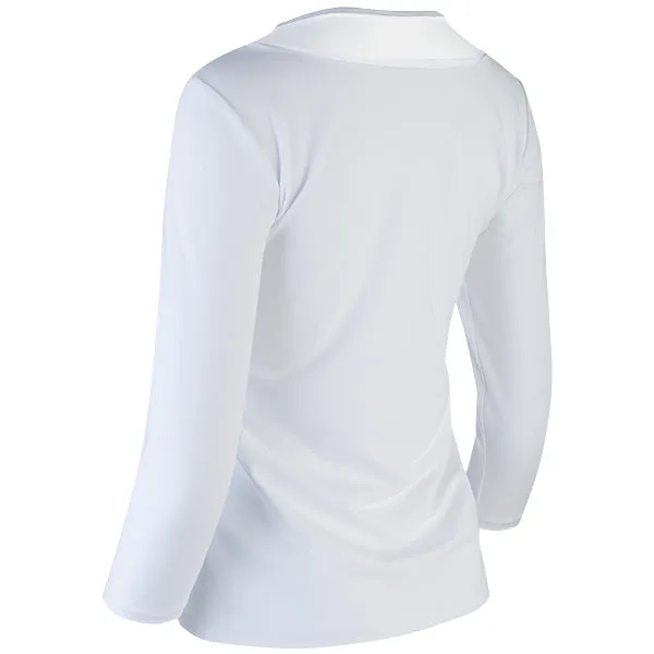 Round Neck Mesh Tee in White