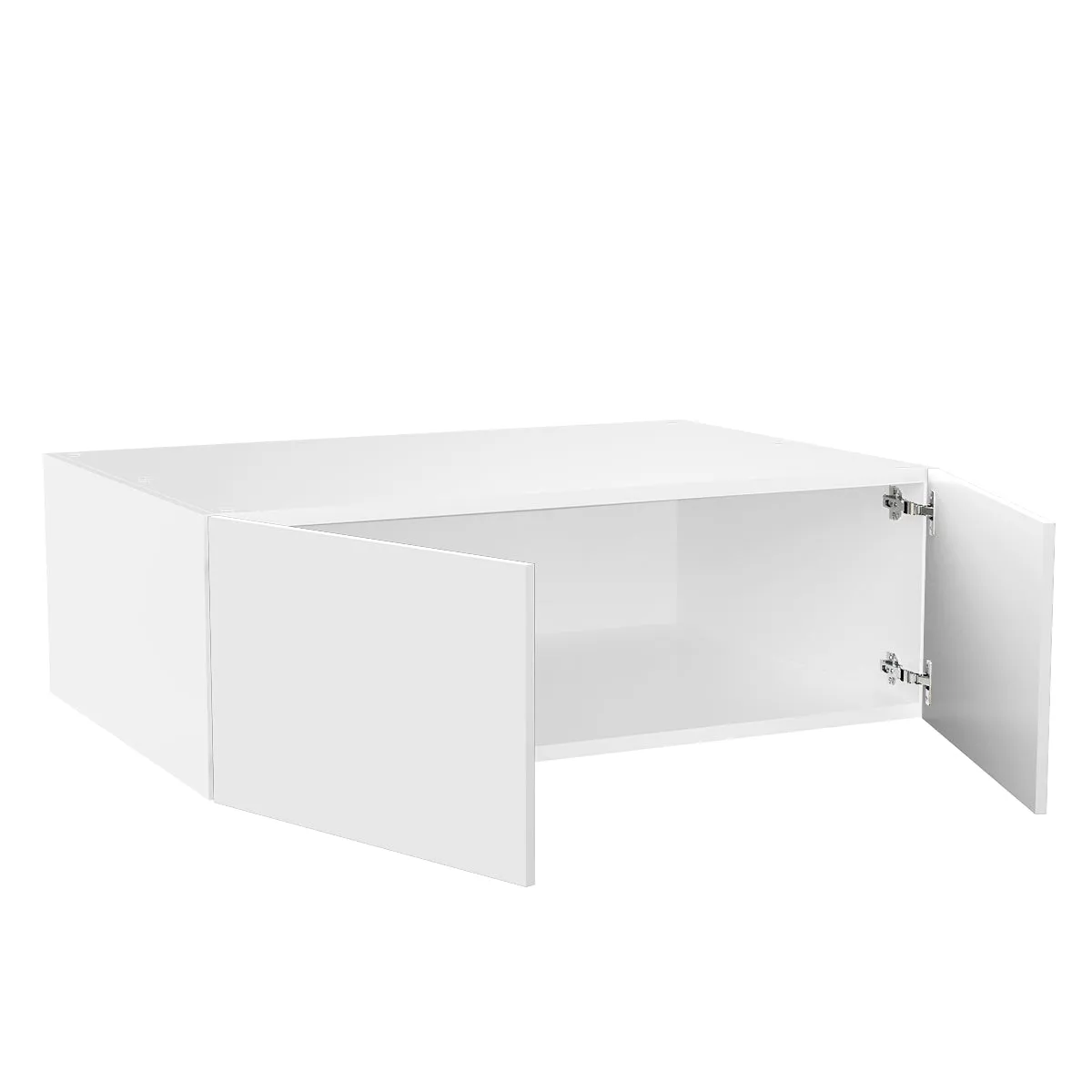 RTA - Glossy White - Double Door Refrigerator Wall Cabinets | 33"W x 12"H x 24"D