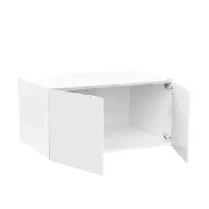 RTA - Glossy White - Double Door Refrigerator Wall Cabinets | 36"W x 18"H x 24"D