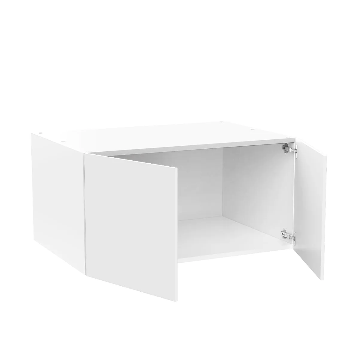 RTA - Glossy White - Double Door Refrigerator Wall Cabinets | 36"W x 18"H x 24"D