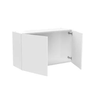 RTA - Glossy White - Double Door Wall Cabinets | 33"W x 21"H x 12"D