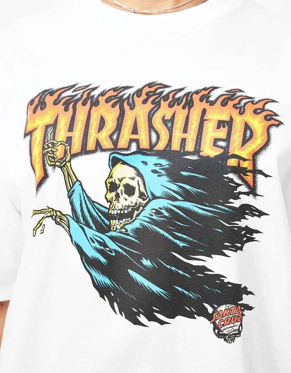 Santa Cruz x Thrasher O'Brien Reaper T-Shirt - White