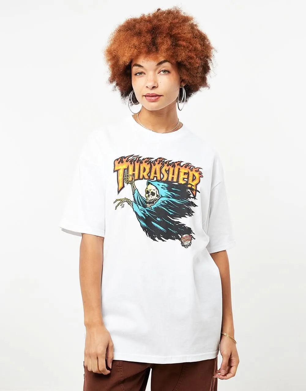 Santa Cruz x Thrasher O'Brien Reaper T-Shirt - White