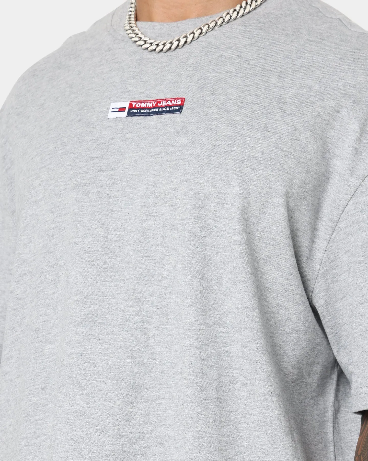 Tommy Jeans Skate Heritage T-Shirt Light Grey Heather