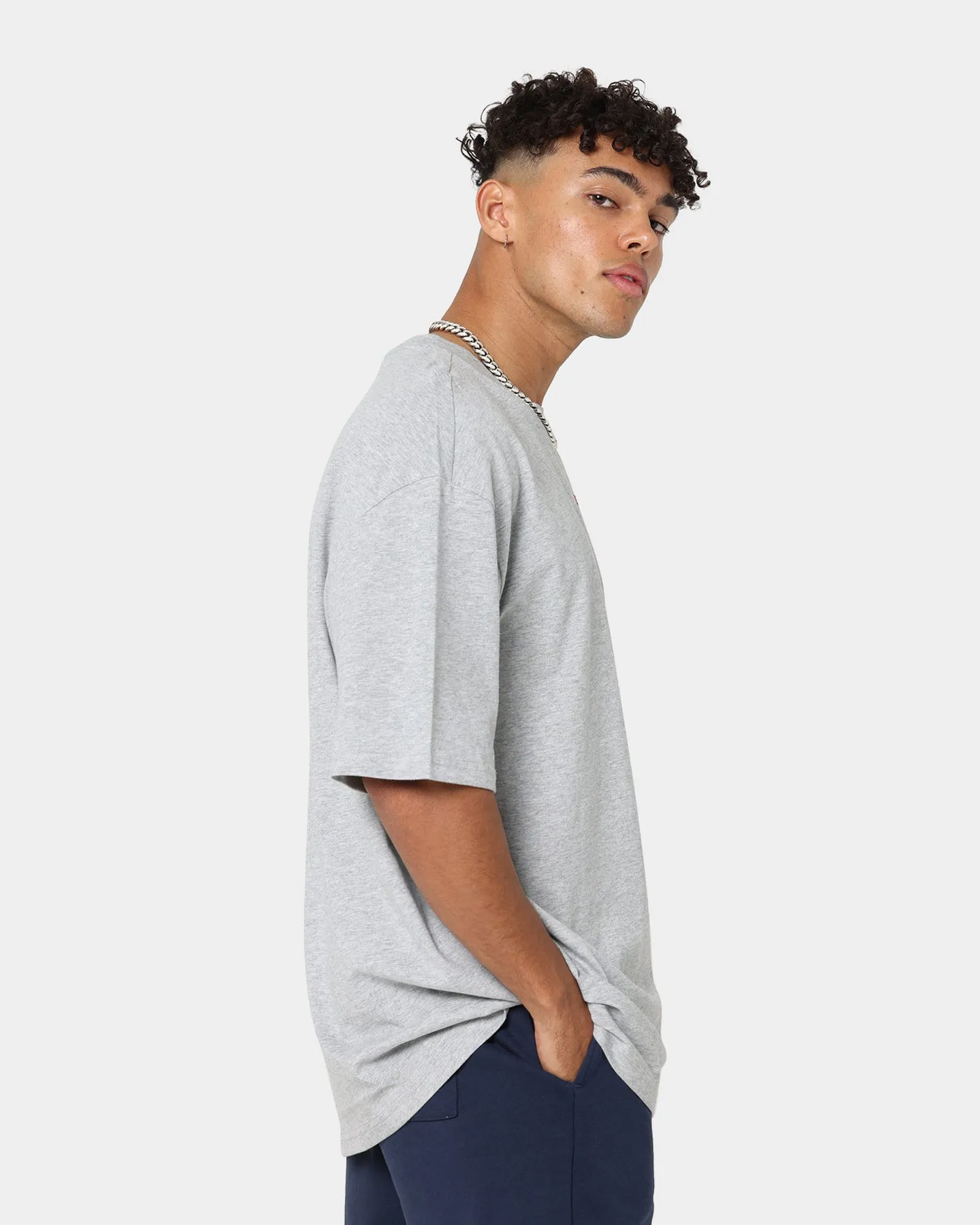 Tommy Jeans Skate Heritage T-Shirt Light Grey Heather