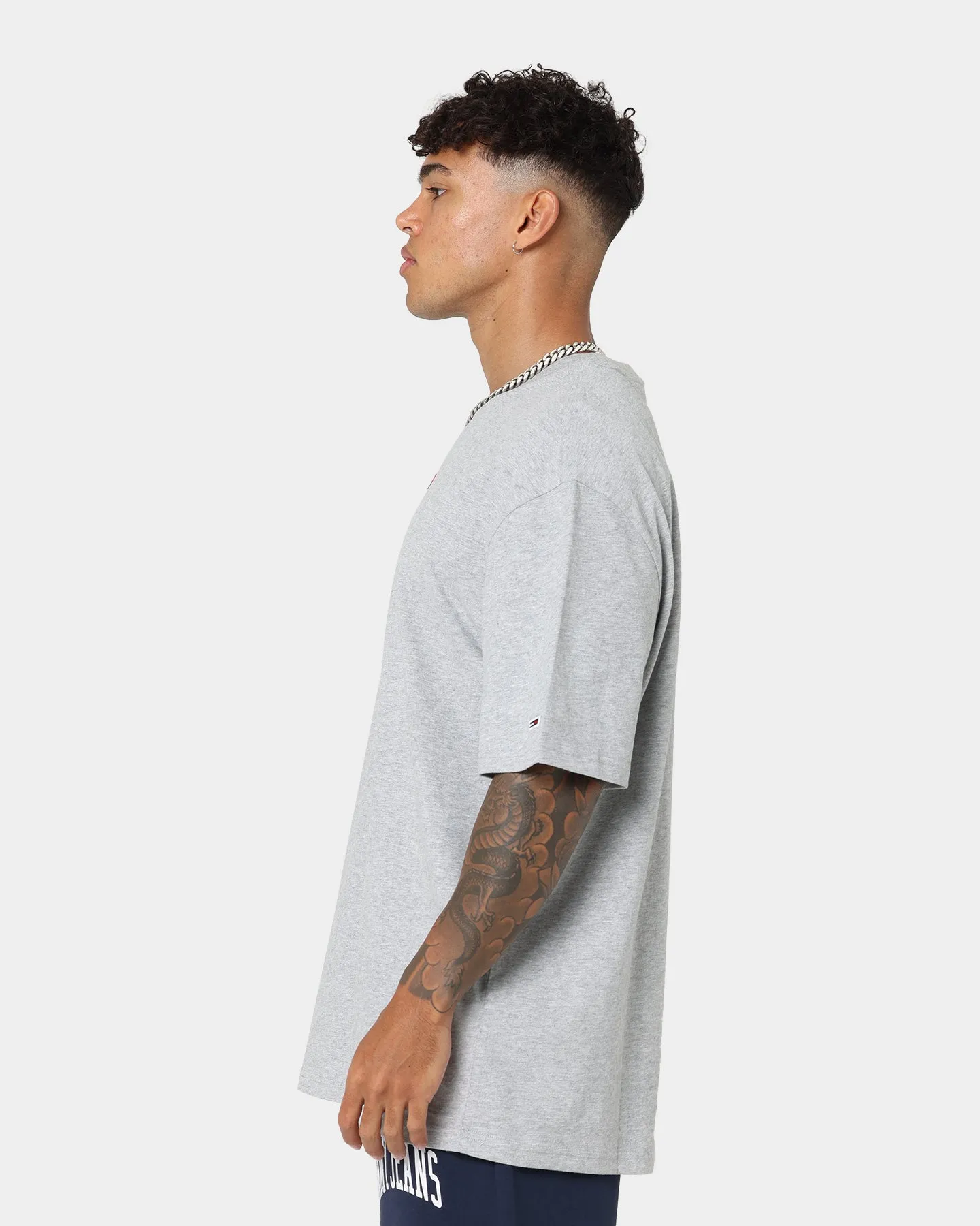 Tommy Jeans Skate Heritage T-Shirt Light Grey Heather