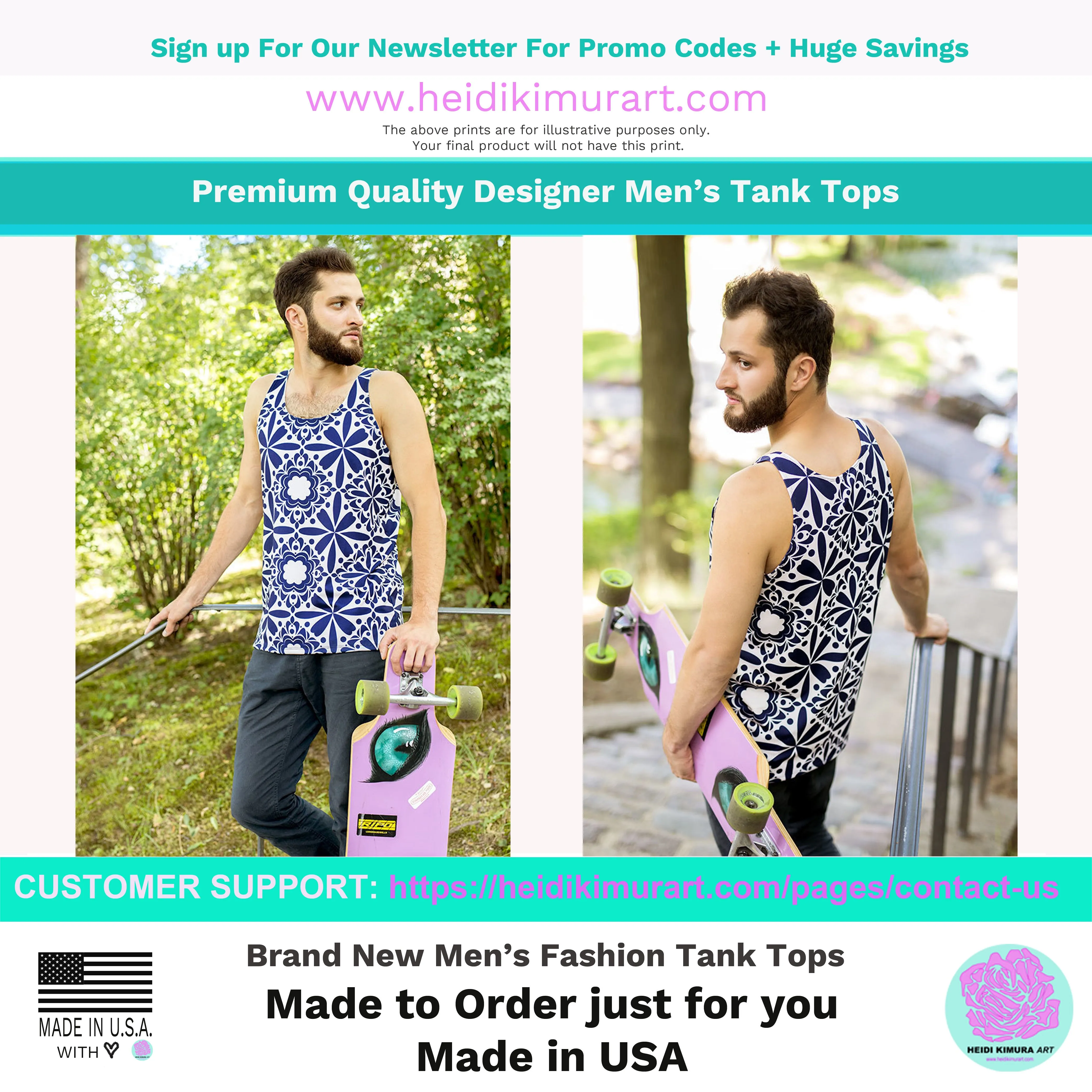 Tropical Floral Unisex Tank Top, Pink Flower Print Best Men's Tank Top-Made in USA/EU